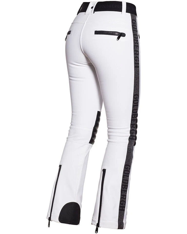 Настоящая овчина женщин белый и черный стильный дизайнер роскошь кожаные брюки WLP5a - Изображение 3 из 4