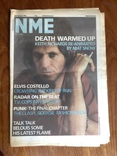 New Musical Express NME 22 Feb 1986 Keith Richards, Costello, Talk Talk, Clash