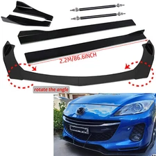 Front Bumper Spoiler Body Kit Side Skirt/Rear Lip Universal For Mazda 2 3 5 CX-3