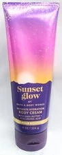 Bath & Body Works SUNSET GLOW Body Cream 8 oz / NEW / Free Shipping