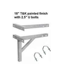 T & K Wall Bracket 18” Aerial Radio Satellite mast pole with fixing U bolts 