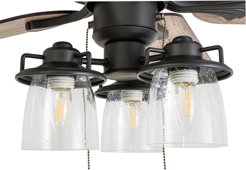 Versatile 52" Dual Finish Ceiling Fan with Quiet Reversible Motor & Light Kit - Picture 5 of 11