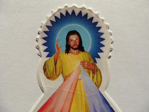 Christian Window Sticker JESUS 8.4cm x 13cm (D-055) Double Sided CREASED - Picture 2 of 3
