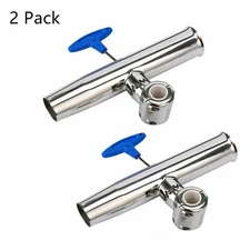 Amarine Made 2Pack 316 Stainless Clamp on Fishing Rod Holder for Rail 7/8" to 1"