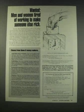 1991 Foley-Belsaw Institute Ad - Wanted: Men and women tired of working
