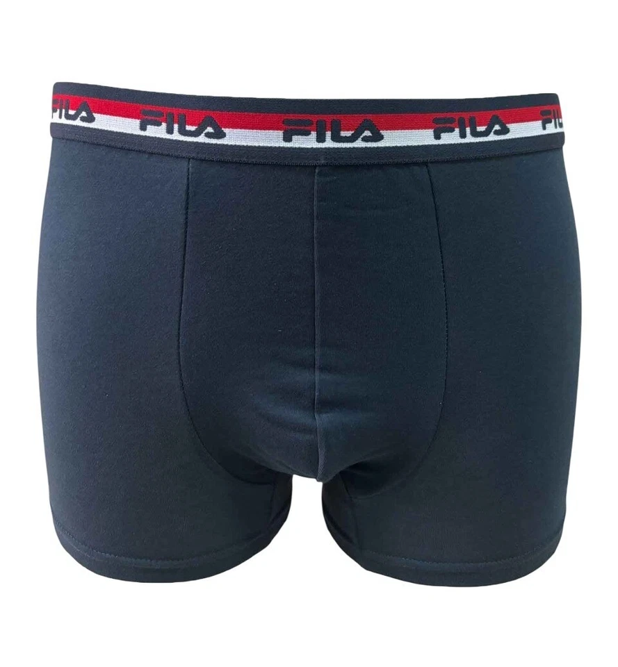 3 Boxer Intimo Uomo Fila In Cotone Elasticizzato Con Elastico Esterno Con Logo - Immagine 4 di 4