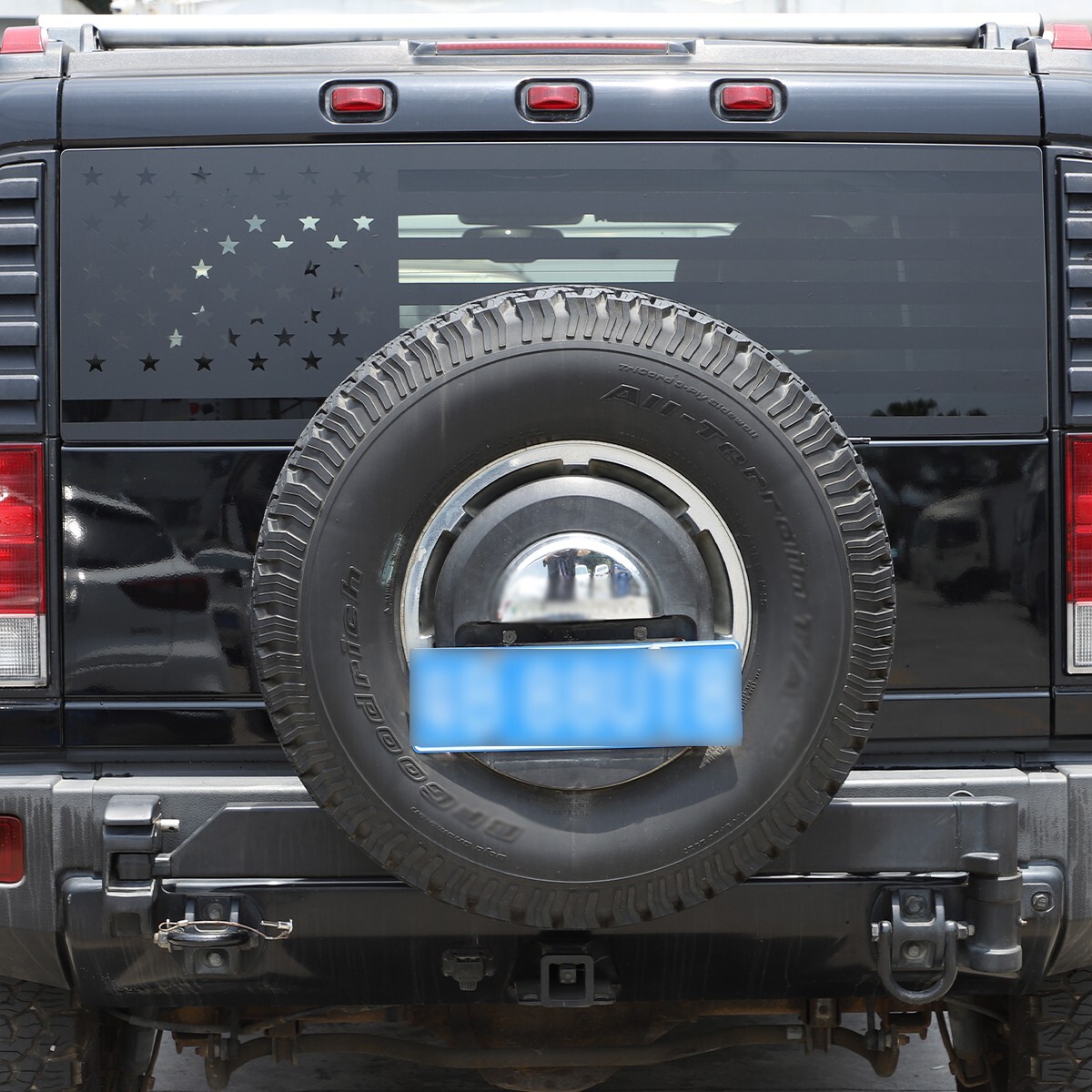 Rear Window Glass Decoration Sticker For Hummer H2 2003-2009 (US Flag ...