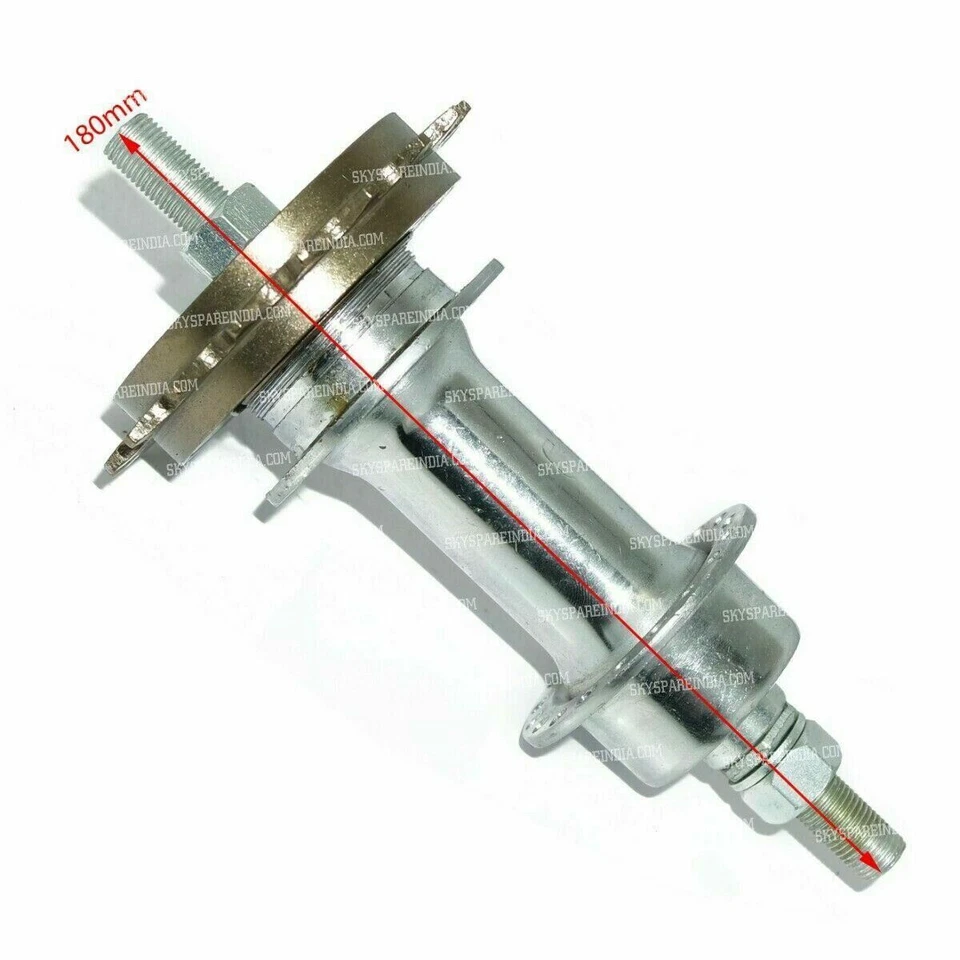 Vintage Bicycle Bike Front & Rear Wheel Hub With Free Wheel & Axle - Image 3 of 4