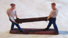 Personnages vintage maquette FALLER ? JOUEF ?  SNCF porteurs de traverses 1/87