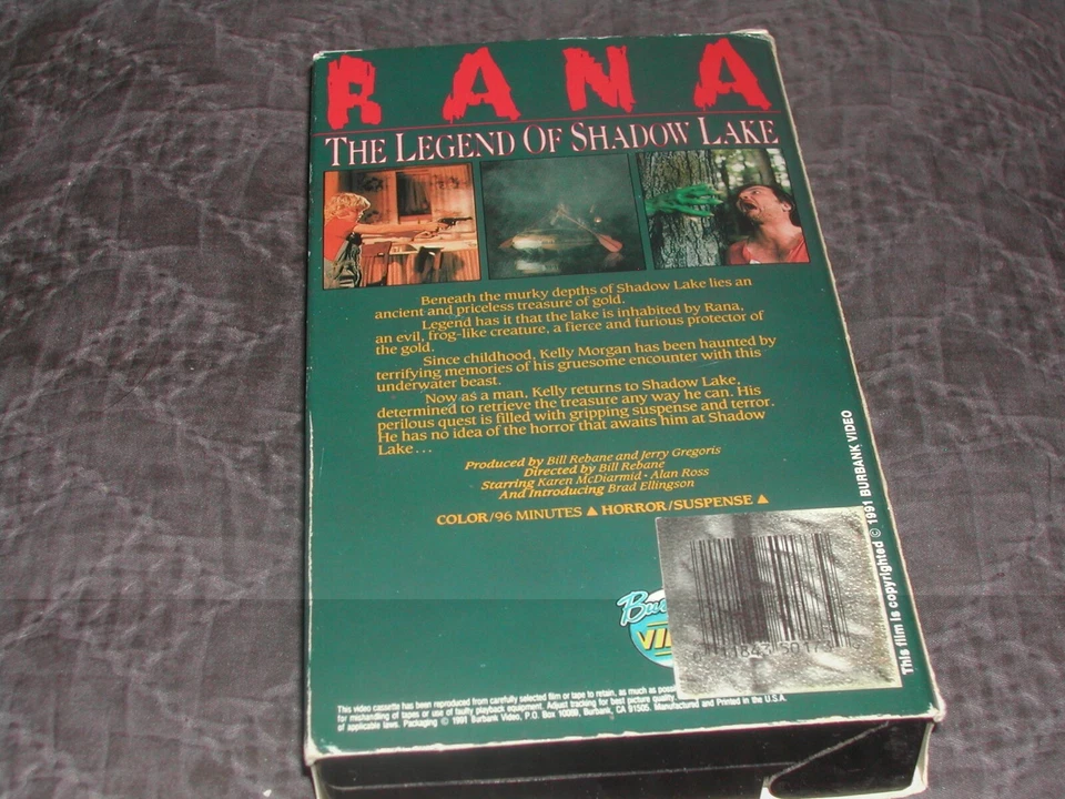 RANA The Legend Of Shadow Lake VHS Tape 1985 Horror  burbank  Video - Image 2 of 4
