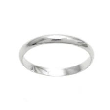 925 Sterling Silver 2mm Plain Baby/Child Band Ring Size 1-4