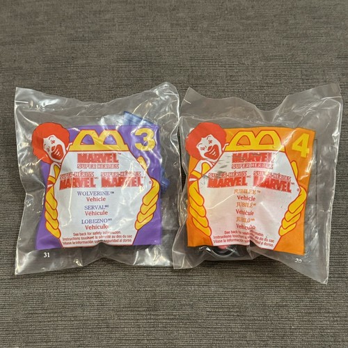 Original 1996 Marvel Super Heroes McDonalds Spielzeug Wolverine Jubiläum Menge 2 Vintage - Bild 1 von 12