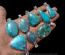 Chrysocolla Gemstone Wholesale Pendant 925 Sterling Silver Plated Jewelry Gift