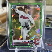 2021 Bowman Chrome Sapphire Tommy Mace 1st Green Chrome Refractor #/50 Cleveland