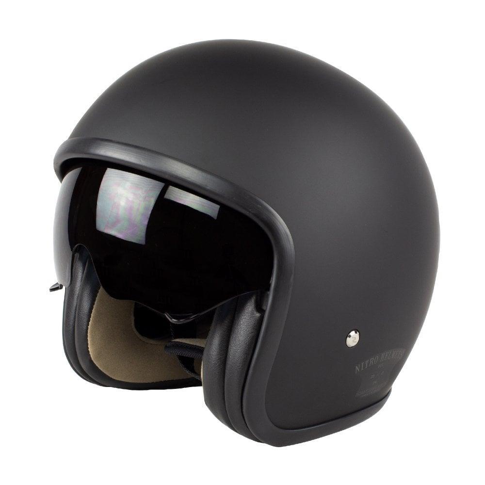 Nitro X580 Uno Open Face Retro Motorcycle Helmet Vintage Jet