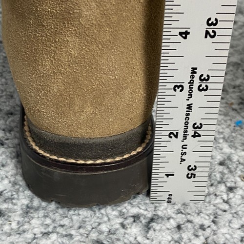 L.L. Bean Womens Fu rCuff Boots 8 Brown Suede Faux Sherpa Hiking Snow Outdoor - Picture 4 of 8