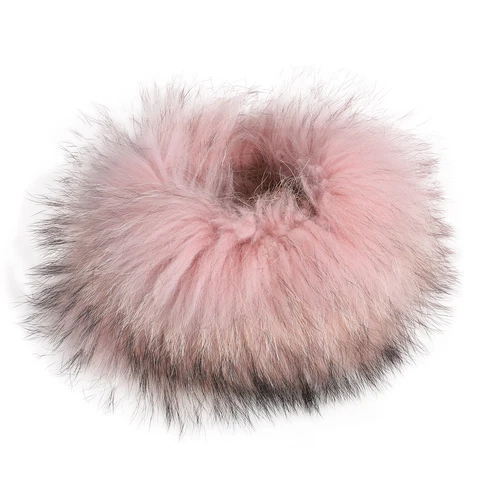 Women's Headband 100% Genuine Fox Fur Knitted Neck Warmer Furry Fur Hairband - Picture 11 of 31