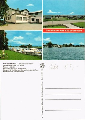 Wrohm Lexfähre a. d. Eider mit Gasthaus Zum alten Fährhaus 1980