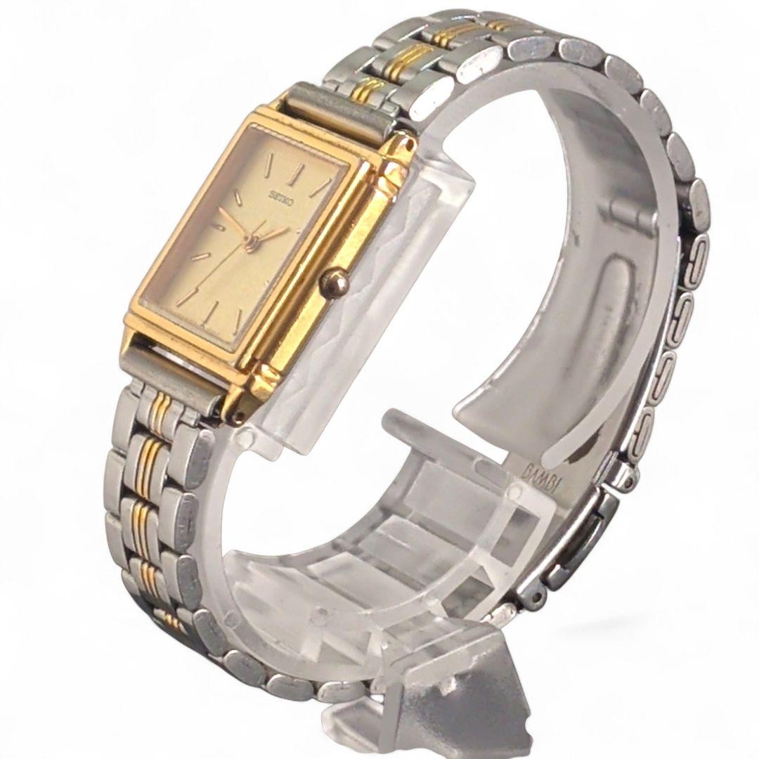 Seiko Quartz Rectangular Gold Silver Combo Dress … - image 2