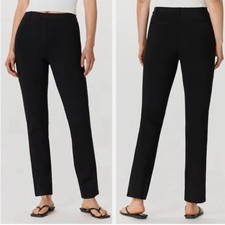 Quince Ultra Stretch Ponte Straight Leg Black Pants Office Medium Tall