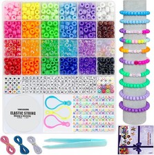 1000PCS Bracelet Making Kit, Friendship Jewelry Necklace Bracelet Kit 24 Colors