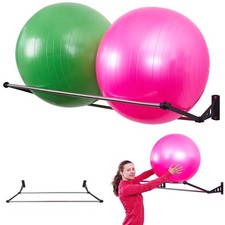 Exercise Ball Holder  Organize Your Space  Wall Mounted Rack  Yoga Ball Ho...