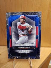 Johnny Bench HOF 2025 Topps Tier One Base Tier 1 Blue Foil /40