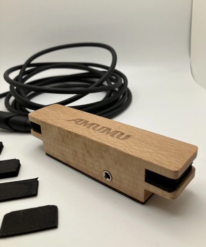 AMUMU SP30 Woody Magnetic Soundhole Pickup for Steel String Acoustic Guitars Single Coil Rare Earth Neodymium Magnet