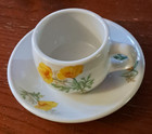 ATSF Railroad California Poppy cup and saucer — photo 1