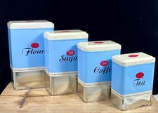 Vintage Tala Kitchen Canister Set Of 4 MCM Design 