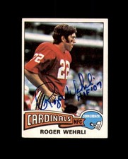 Roger Wehrli Signed HOF 1975 Topps St. Louis Cardinals Autograph