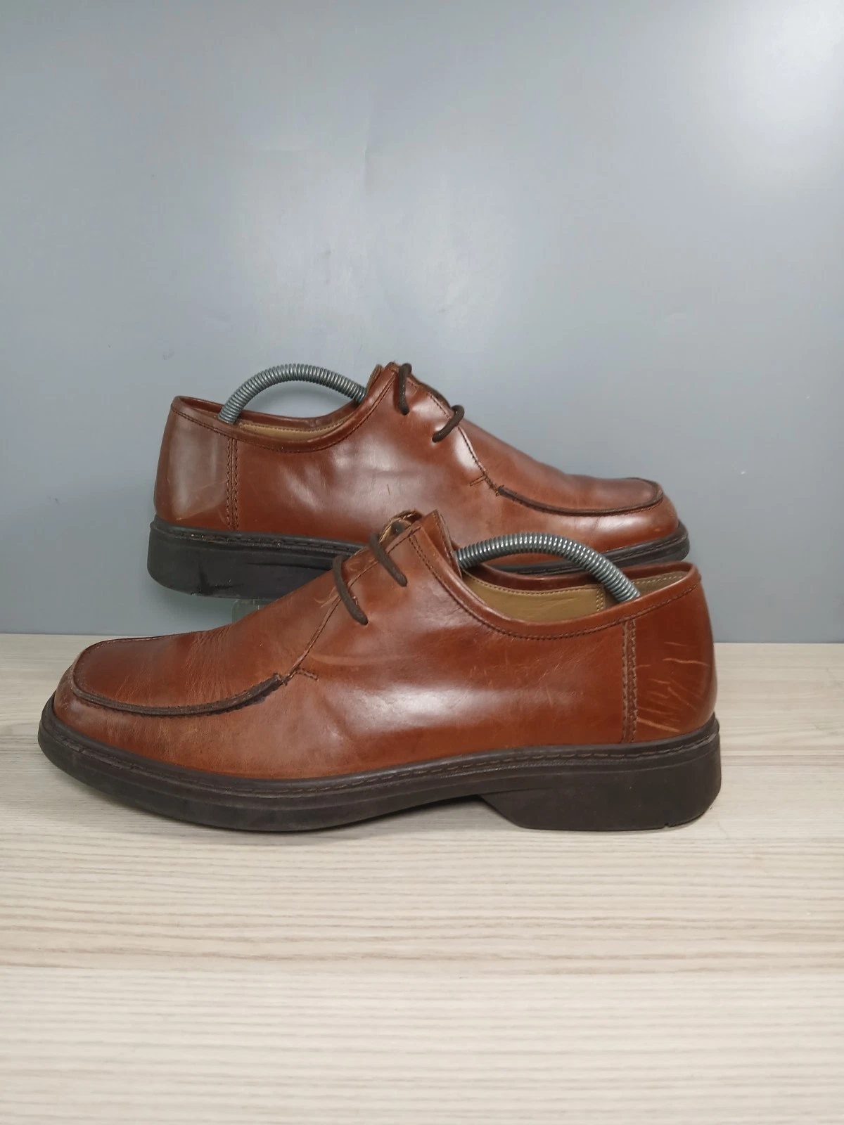 Scarpe stringate eleganti Clarks Flex 24 UK 9 5 da uomo in pelle marrone marrone marrone chiaro