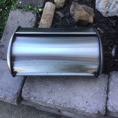 Oggi Stainless Steel Roll Top Bread Box Storage Bin