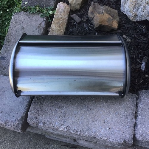 Oggi Stainless Steel Roll Top Bread Box Storage Bin