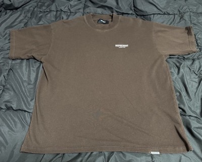 Represent Owners Club Logo Graphic Brown Jersey Cotton T Shirt Size M M05149-04