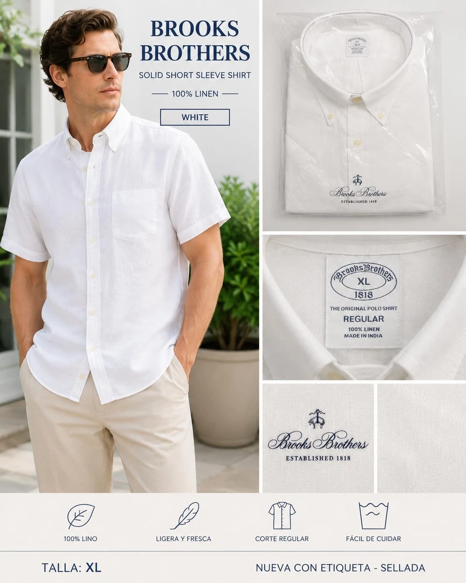 Brooks Brothers White Shirts for Men for sale | eBay