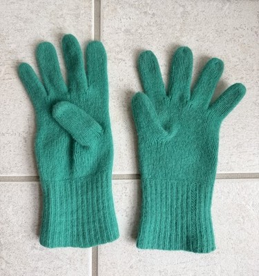Grüne Strickhandschuhe Winterhandschuhe Mohair S/M
