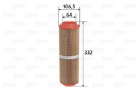 Luftfilter Valeo 585757 Filtereinsatz FüR 414 Vaneo W168 Mercedes Klasse Cdi 700