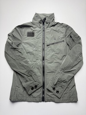 G-Star RAW Jacket Mens Medium Green Nylon Windbreaker Full Zip Raw Cargo