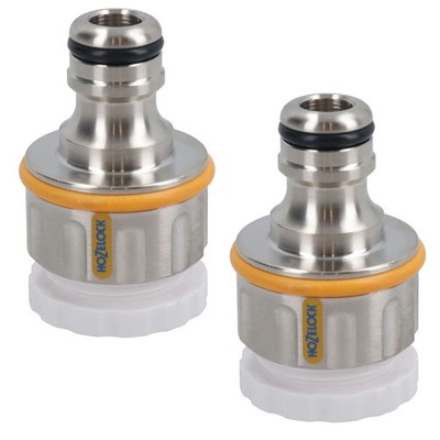 Hozelock Outdoor Garden Tap Hose Threaded Tap Connector 3/4in with 1/2in
