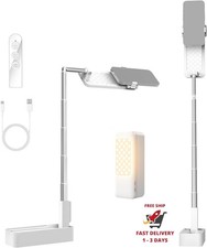 Soporte de escritorio plegable para tel fono con luz LED, control remoto