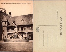 Colmar Monument Schwendi Postcard France Sepia Unposted Divided Back Vintage