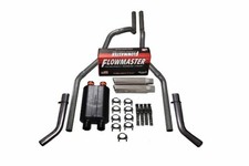00-06 Chevy Gmc 2500 2.5 Dual Exhaust Flowmaster D In Super 40 Corner Clamp Tip