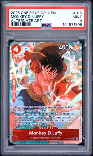 Monkey.D.Luffy (Alternate Art) graded PSA 9 for sale on eBay