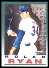Nolan Ryan 1992 Fleer #710 Texas Rangers MLB READ FREE SHIPPING AutographDen