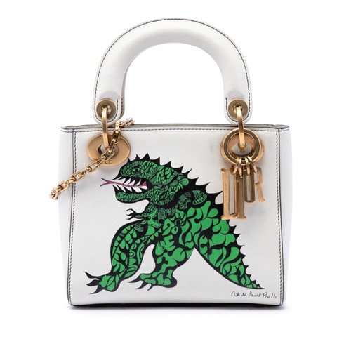 Dior Limited Edition Niki De Saint Phalle Mini Calfskin Dragon Lady Satchel