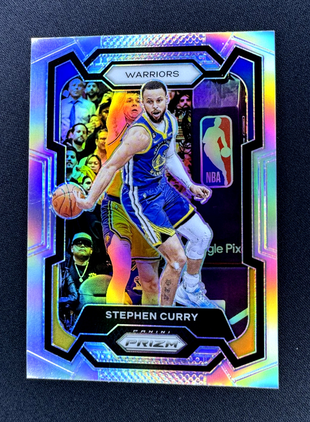 2023-24 Panini Prizm #119 Stephen Curry Prizm SILVER 🔥NM+🔥 NBA LOGO- Warriors