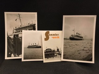 4 alte Fotos Transatlantikliner Cap Arcona (Hamburg Süd) ca. 30er Jahre