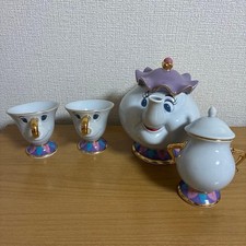 Beauty and the Beast Mrs. Potts  Chip Tea Set of 4 Tokyo Disney Used : Y10011