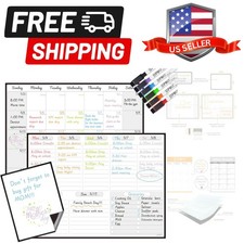 Magnetic Dry Erase Monthly Calendar and Weekly Whiteboard for Fridge-Monthly ...